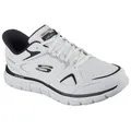 Skechers TRACK Slip-On Sneaker Freizeitschuh, Schnürschuh mit Memory Foam schwarz|weiß 42 EU