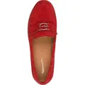 Tamaris Damen Slipper Leder Mokassin Zierspange sportlich 1-24630-44, Größe:39 EU, Farbe:Rot - Rot - 39