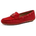 Tamaris Mokassin, Slipper, Schlupfschuh, Flats mit Ösen und modischen Durchzügen rot 39 EU