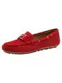 Tamaris Damen Moccassin flach Leder, rot, 39 EU