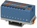 Phoenix Contact PTFIX 6/18X2,5-NS35 BU Verteilerblock, Block mit senkrechter Ausrichtung und integrierter Einspeisung, 690 V, 24 A, Anzahl der Anschlüsse 19, Querschnitt 0,14 mm²-4 mm² Blau (1er Pack)