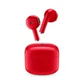 Music Sound | Swag - Kabelloses Kapsel-Headset - Wiedergabezeit bis 20 Stunden - Bluetooth - Rot
