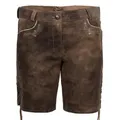 Spieth & Wensky Trachtenlederhose Lederhose Damen kurz Glenda ZV E/Keder braun 40