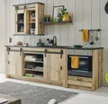 Furn.Design Küchenzeile Stove, (Set 4-teilig, Breite 260 cm), Soft-Close, mit Schiebetüren