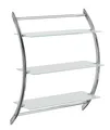 WENKO Wand Regal Chrom Glas 3 Ablagen Bad Böden Scheibe Kosmetik Zuschnitt satin
