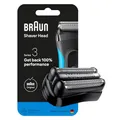 Braun Series 3 Elektrorasierer Scherkopf 21B – ORIGINAL Ersatzscherteil und Rasierer Zubehör – Made in Germany, Kompatibel mit Allen S3-Rasierern – Schwarz