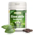 Eisen aktiv, 50 mg, extra hochdosiert, 120 Tabletten, hohe Verfügbarkeit, hervorragende Verträglichkeit, vegan - wichtig für Blutbildung, Energie und Immunsystem.