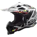 LS2 MX700 Subverter Evo II Stomp, Motocrosshelm - Weiß/Schwarz - L