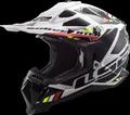LS2 MX700 Subverter Evo 06 Stomp White Black Gr. L Motocrosshelm MX Helm