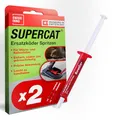 SWISSINNO SuperCat Ersatz-Köder-Spritzen mit Erdnussbutter für Mäuse- und Rattenfallen – Lebensmittel-Lockmittel mit hoher Anziehungskraft, Nachfüllköder kompatibel mit SuperCat Fallen, 2 Stück