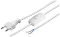 goobay 51349 EU-Kabel für Konfektion mit Schalter, 1,5 m, Weiß