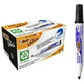 BIC 1701 Non-permanent Whiteboard-Marker Schwarz Breit Rundspitze - 51% Recycelt 12 Stück