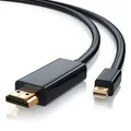 CSL Audio- & Video-Kabel, Mini DisplayPort, HDMI Typ A, (200 cm), Premium Full HD MiniDP Adapter Monitor Kabel - 2m, schwarz
