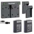 2x Akku + Lader für Panasonic DMW-BLK22  Lumix DC S5 G9 GH5 II GH6  2250mAh