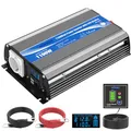 GIANDEL 1100W Modifizierter Sinus Wechselrichter 12V auf 230V Spannungswandler Kompatibel mit LiFePO4 Power Inverter 1000W mit LCD-Bildschirm & Fernbedienung für Wohnmobil Camping Wohnwagen