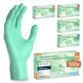 ARNOMED Einweghandschuhe Grün 100 Stück/Box, Nitrilhandschuhe L, Einmalhandschuhe, Handschuhe Einweg puderfrei, latexfreie Gummihandschuhe, Einweghandschuhe in XS, S, M, L & XL verfügbar