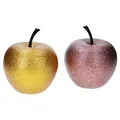 Pottery Pots 2er Set Apfel in Bronze & Gold Größe XS I glitzern & schimmernd I Ø14,5 & Höhe 17 cm I wetterfeste Deko für Haus & Garten I Accessoire aus Fiberglas, Fiberstone I Herbst, Weihnachten