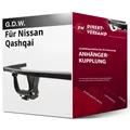 Für Nissan Qashqai I Typ J10/JJ10E (G.D.W.) Anhängerkupplung starr neu