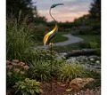abc HOME Gartenstecker Kranich, LED, Solarpanel, Lichtsensor