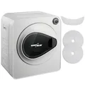 Green Blue GB405 Elektrischer Wäschetrockner Ablufttrockner 830W / bis 3kg / Trockner für Kleidung | Freistehend oder Wandmontage Fünf Trocknungsprogramme (Wäschetrockner + 1x Filterset)