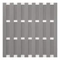 Groja WPC Fertigzaunelement 180x180cm hellgrau gerillt - Riegel EV1 4250260966530