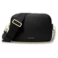Michael Kors für Damen. 32S5GYTC5L Bryant mittelgroße schwarze Umhängetasche aus genarbtem Leder, mittelgroß (OSFA), Lässig