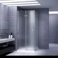 i-flair Eck-Duschkabine 80x80x190 cm aus satiniertem 6 mm Sicherheitsglas - DK19