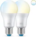 WiZ LED-Leuchtmittel White Lampe E27 Tunable 60W matt 2er Pack, E27