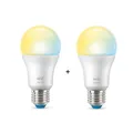 WiZ Tunable White Lampe E27 A60 60W matt - 2er-Set - Weiß