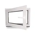 Kellerfenster - Fenster - Dreh- & Kippfunktion - innen weiß/außen weiß - BxH: 80 x 70 cm - 800 x 700 mm - DIN Links - 2 fach Verglasung - 60 mm Profil