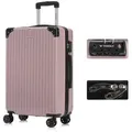 YONSLY Hartschalen-Trolley Premium Reisekoffer Hartschalen-Trolley Kabinenkoffer, 4 Rollen, TSA-Schloss, YKK-Reißverschluss, austauschbare Rollen und Griffe 66 cm