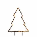 Luca Lighting LED-Gartenstecker Tanne 175 LED warmweiß 75 cm schwarz