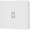 SoBuy Hängeschrank Badezimmerschrank mit Verstellbarem Regal 60x60x30cm Weiß FRG231-W