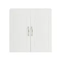 Wandschrank mit 2 Türen, Faserplatte, Weiß,