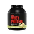 Body Attack 100% Whey Protein Pistachio White Choc., 2 kg - Made in Germany - Extra cremiges Eiweißpulver mit Hydrolysat & BCAA´s, unterstützt Muskelaufbau und Diäten - Für Sportler & Athleten