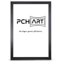 PCH[art] Bilderrahmen New Alaya | Farbe: Schwarz | Größe: 70x90 cm | zeitloser und schlichter Rahmen für Poster, Fotos und Portraits