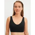 CALIDA Bustier Natural Skin aus weicher Interlock-Qualität, atmungsaktiv, ohne Bügel schwarz M (44/46)