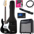 Klasse Rocktile Fatboy II E-Bass Set in Schwarz mit Verstärker und viel Zubehör