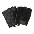 Adapter Universe Autofahrer Handschuhe Retro Vintage Leder Fingerlose Fahrerhandschuhe Fahrrad Schwarz