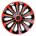Radzierblenden NRM Strong Duo Radkappen 14 Zoll Kunststoff 4er Set Rot-Schwarz