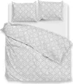 ZO!Home Piastrella Dbo 240 Crystal White Bettwäsche 1 x Bettbezug 240x220 + 2 x Kopfkissenbezug 80x80 Crystal-White Kariert weiß