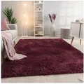 KADIMA DESIGN Teppich waschbar Unifarben Schlafzimmer Hochflor Teppich Shaggy, Rechteckig, Höhe: 37 mm, Florhöhe: 33 mm, 100% Polyester, Rechteckig, 80x150cm, Lila lila Rechteckig | 80 cm x 150 cm x 37 mm