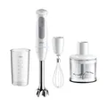 Braun Stabmixer MultiQuick 5 MQ 50236 M - Elektrischer Stabmixer mit 21 Geschwindigkeitsstufen + Turbo, Edelstahl Pürierfuß, Easy Click System, SplashControl, 3-teiliges Zubehör-Set, 1000 Watt, Weiß
