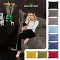 Green Bean® XXL Riesensitzsack "Square" aus Cordstoff 370 Liter mit EPS Perlen Füllung - kuschelig, weich, robust & waschbar - Granitgrau
