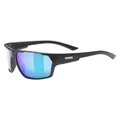 Uvex sportstyle 233 P (Black Matt (Green), polavision mirror green (S3)) (532097)