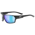 Uvex sportstyle 233 P - Outdoorbrille für Damen und Herren - 100% UVA-, B, C Schutz - Polarisationsfilter schützt vor Blendung - black mat - one size