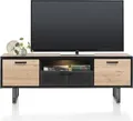 Henders & Hazel Avalon Lowboard mit LED 2 Türen+1 Lade+1 Nische HPL/Metallgestell