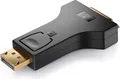 deleyCON Displayport zu DVI Adapter - Kabel Adapter Stecker DP Displayport-Stecker zu DVI-Buchse Vergoldete Kontakte für TV Beamer Computer Laptop Notebook