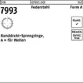 Runddrahtsprengring DIN 7993 f.Wellen A 50 Federstahl 50 Stück