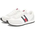Tommy Jeans TJM CLASSIC RUNNER Sneaker Freizeitschuh, Halbschuh, Schnürer mit Kontrastbesätzen grau|weiß 41 EU